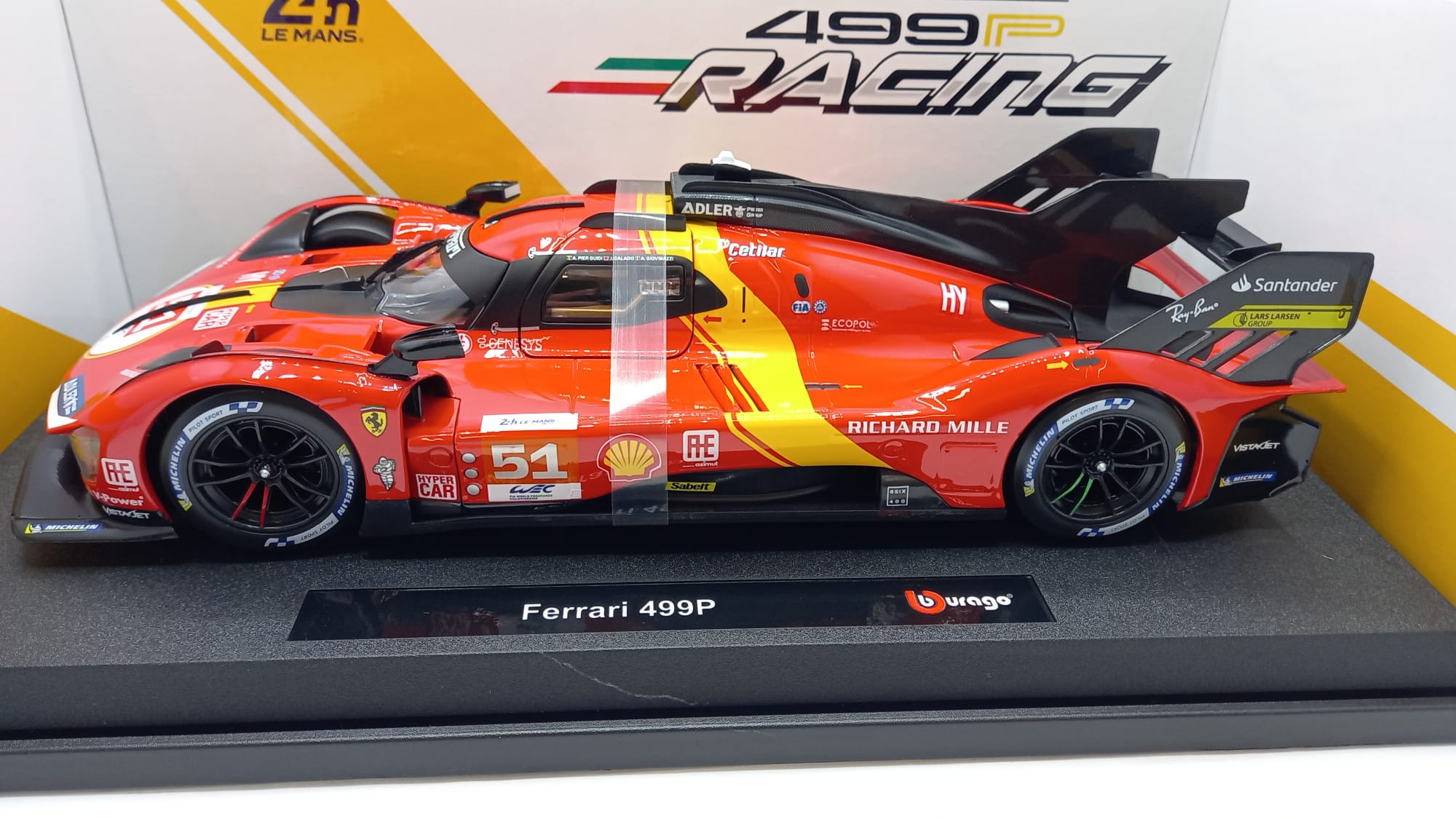 Ferrari 499P #51 Winner Le Mans 2023 by Bburago Ferrari 499P #51 Winner Le Mans 2023 by Bburago